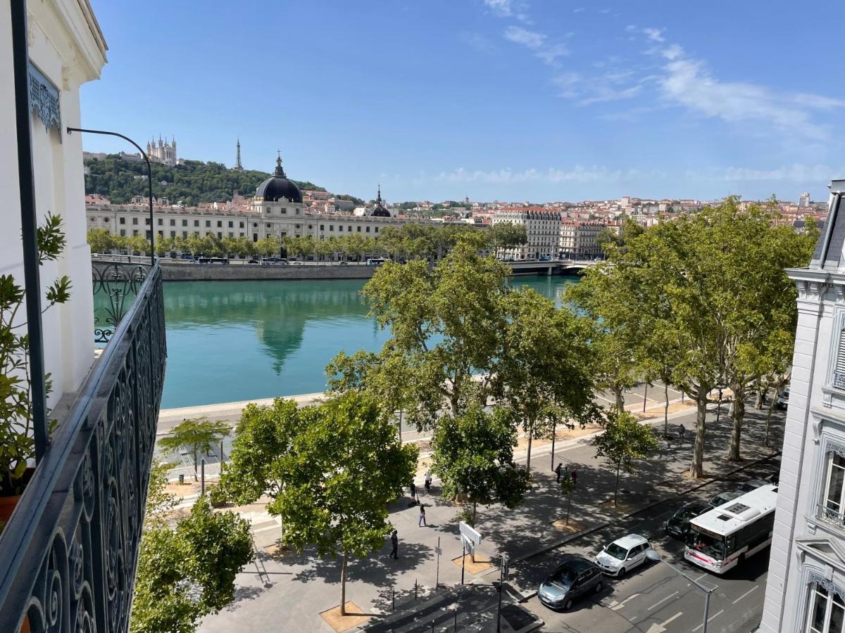 Apartamento Vue Sur Rhone Lyon Exterior foto